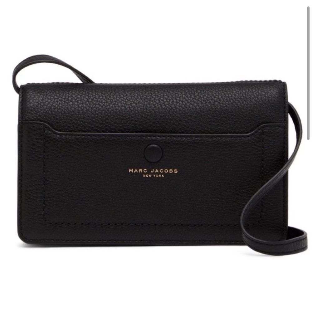 Marc Jacobs Empire City Pebbled Leather Convertible Crossbody Wallet